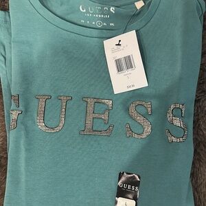 GESS  Pepper Rhinestone Logo Tee